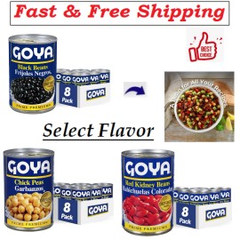 Goya Foods Black Beans, 15.5 Ounce (Pack of 8) Select Flavor - Black Beans