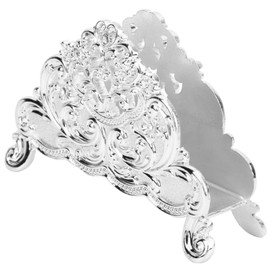 Agatige Silver Napkin Holder, Stainless Steel Craft Table Tissue Small Paper Serviettes Holder Napkin Rack Stand Practical Table Organiser for Tables, Dining, Kitchen, Restaurant, Picnic