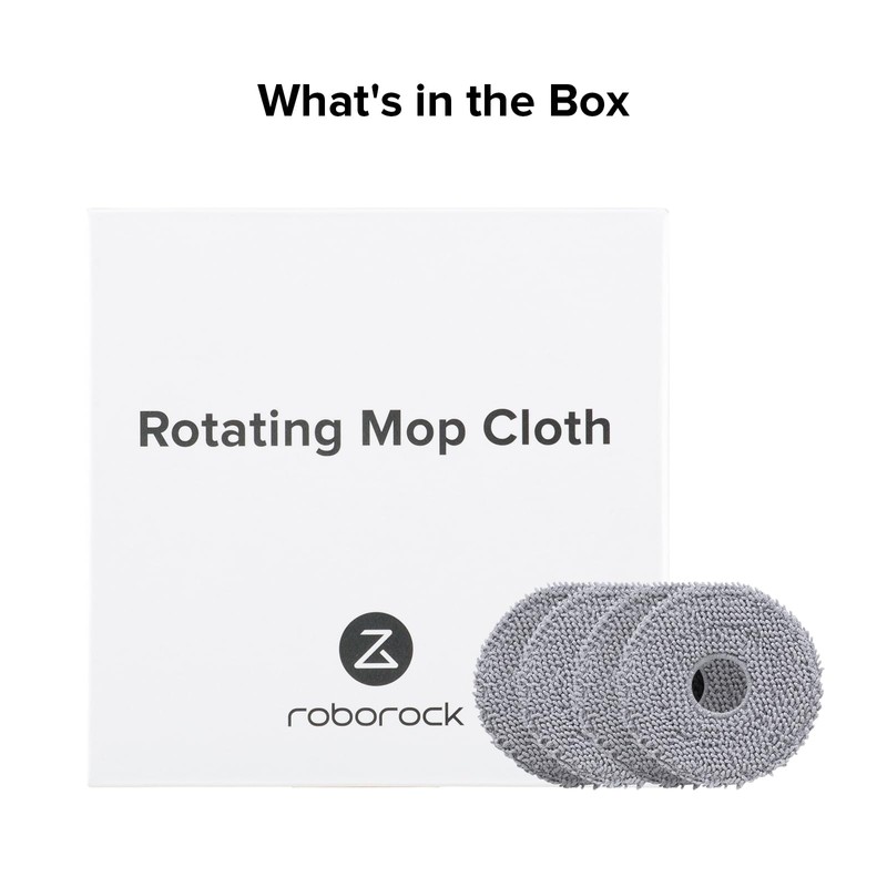roborock 4 Pack Microfiber Mop Cloths for QV 35A/QV 35S/QR