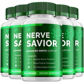 Nerve Savior for Neuropathy, Nerve Savior for Circulation, Inflammation (5 Pack)