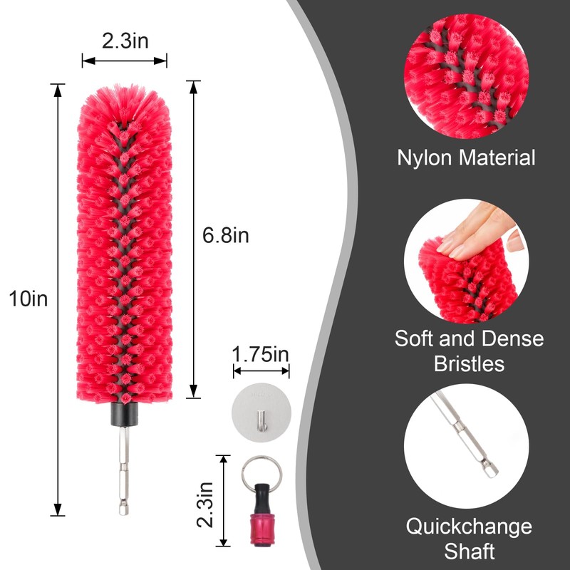 Drill Brush for Car Wheel with High-Density Bristles