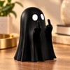 Cute Middle Finger Ghost Statue, Small Halloween Decor for Home,