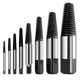 Screw Extractor Set of 8 Crushed Screw Extractor Broken Bolts Screw Extractor Screw Extractor Screw Extractor Screw Removal Reverse Tap Set Screw Removal Broken Bolt Extractor Tool