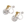Yumi sienne Non-Hole Earrings, Pearl, Natural Stone, CZ, Hypoallergenic, Women's,