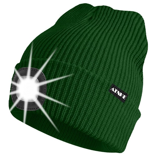 ATNKE Unisex LED Hat with Light, Rechargeable USB 4 LED