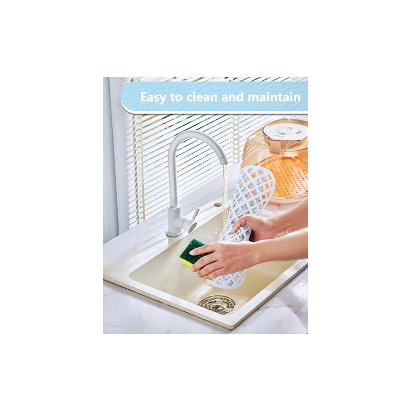 2 Pack Silicone Sink Protector for Kitchen Sink, Trellis Pattern