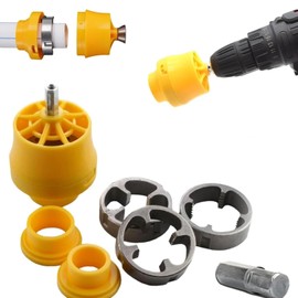 PVC Thread Maker Tool for Electric Drill - Plastic Pipe Tap Die Set, Pipe Threader Kit, with 3 Dies,1/2", 3/4", 1", Pipe Threader Kit for Professional Cutting & Pipe Threaders