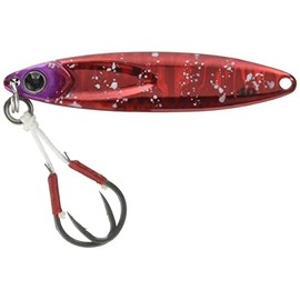 JACKALL Metal Jig, Bing Metal TG Type Throw, 1.4 oz (40 g), Red Squid Glow