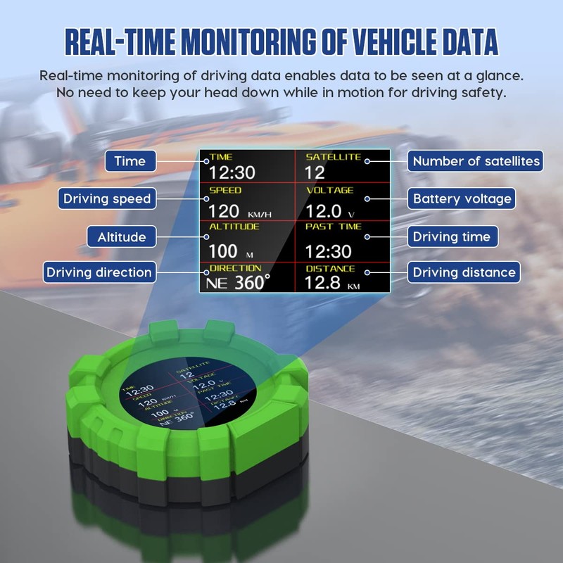 MR CARTOOL Car Inclinometer Digital Speedometer (M 95)