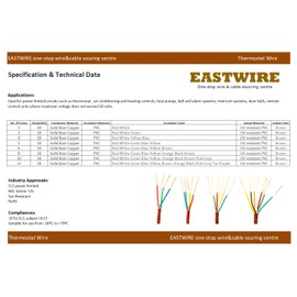 eastwire 18/5 50ft Thermostat Wire 18/5 18 Gauge 5 Conductors ETL 18-5 50 Feet Brown (18/5, 50ft)