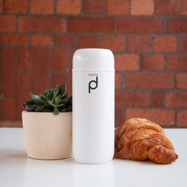 Grunwerg HCF-200W Vacuum Insulated Drinkpod Capsule Flask, Stainless Steel, White, 200ml