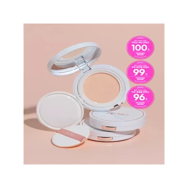 BUNIO 뷰니오 카밍 쿨 톤업 선쿠션 본품2개+리필3개 연예인추천 대용량패키지 SPF50+