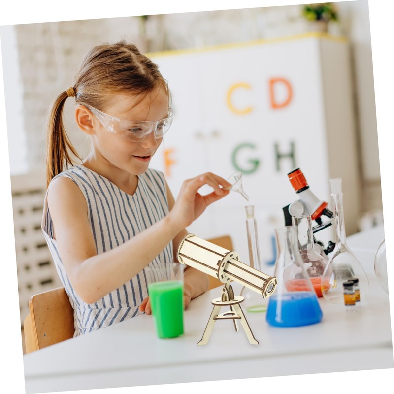 Abaodam Set of 2 Diy Telescope Scientific Diy Toys Handmade