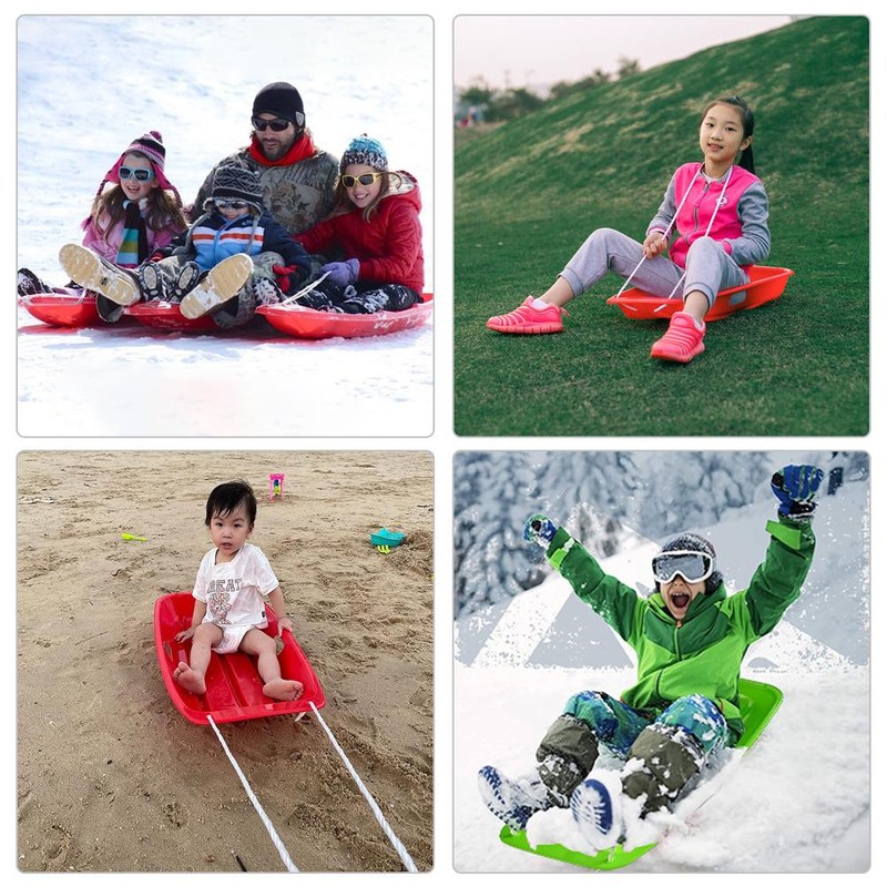 Plastic Winter Toboggan Snow Sled Thicken Durable Sleds for Kids
