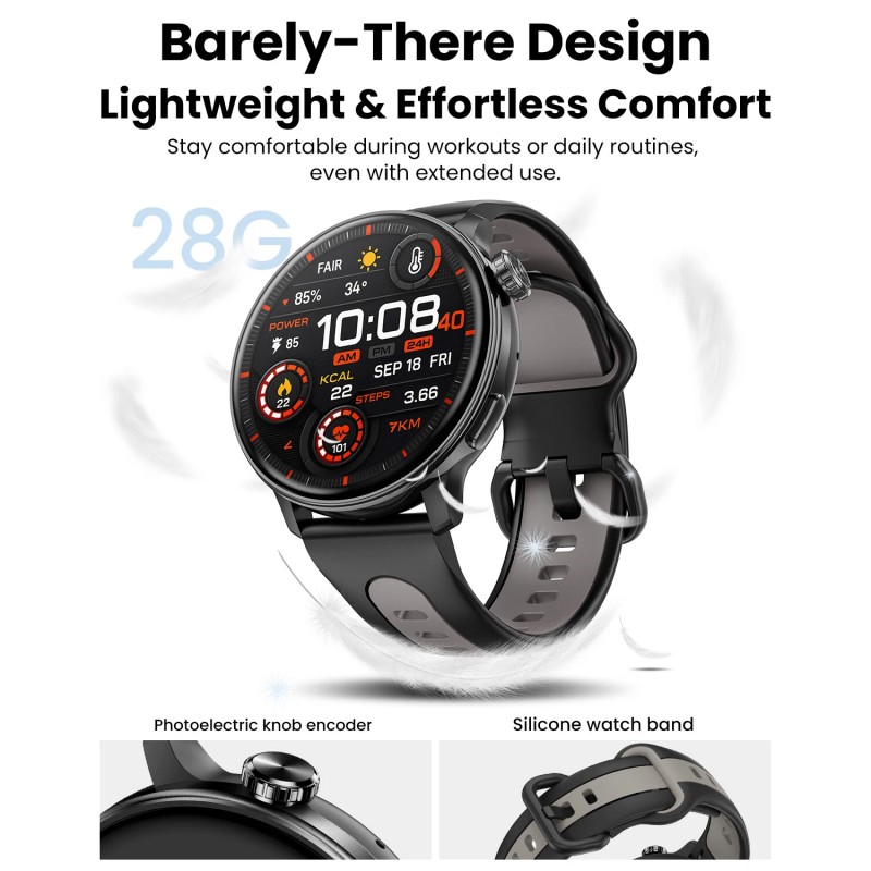 1.43" HD Smart Watch For Android iOS AMOLED Display 3ATM