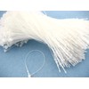 1000pcs White Plastic Hang Tag String Snap Lock Fastener Hand