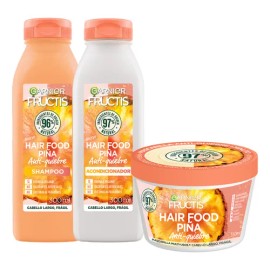 Kit Fructis Hairfood Piña Rutina Pelo Largo Antiquiebre