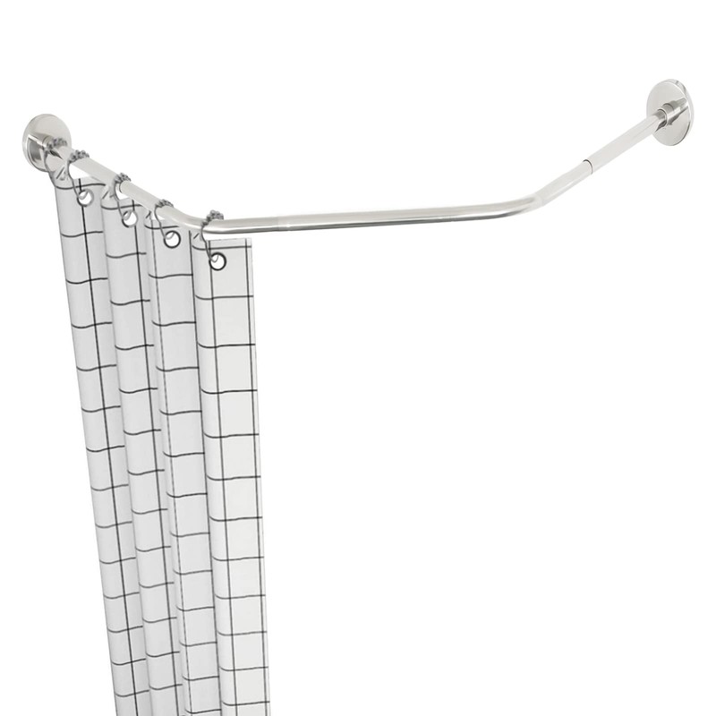 Stretchable Corner Shower Curtain Rod,304 Stainless Shower Curtain Rod for
