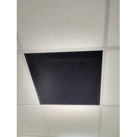 2'x2' Black Plastic Perforated Tile, 2 Pack with 1/2" Holes