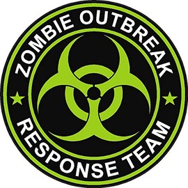 4" Zombie Outbreak Response Team Neon Green Sticker
