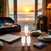 Cauaoa 3 Pcs Travel Bottles with Keychain, 2oz/50ml Bottles, Portable