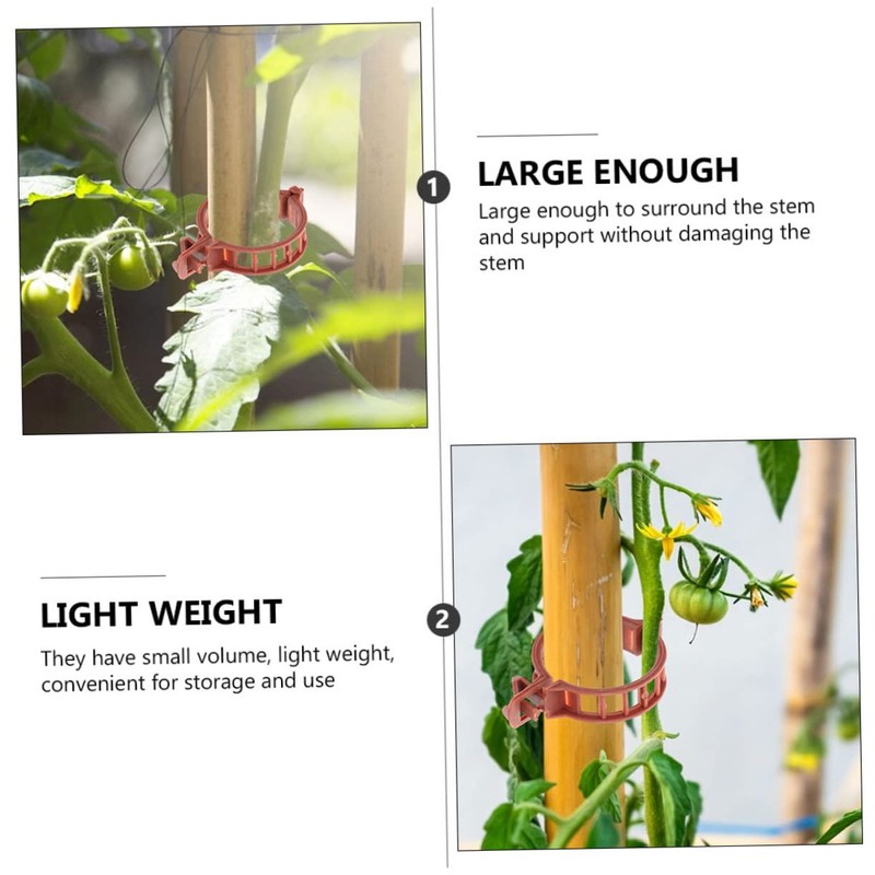 Mipcase 200Pcs Plastic Plant Support Clips Weatherproof Greenhouse Clips for