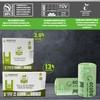ECOBEWUS 100% Compostable 13 Gallon Bags (35 Bags) Tall Kitchen
