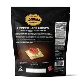 Sonoma Creamery - Cheese Crisps, Pepper Jack, 10 Oz (2 Count) | Savory Snack Cracker | High Protein | Low Carb | Gluten Free | Wheat Free