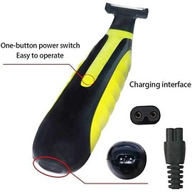 INVODA Electric Shaver for Men Rechargeable Wet Dry Razor with 3 Trimming Combs,1 Skin Guard – Waterproof Face & Body Trimmer for Travel