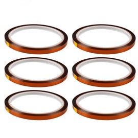 6Cinta Adhesiva Térmica, Cinta de Alta Temperatura Cinta de Prensa de Vinilo de Calor, Cinta Térmica de Sublimación Aislante Resistente Altas Temperaturas Fuerte Adherencia Sin Residuos para Soldadura