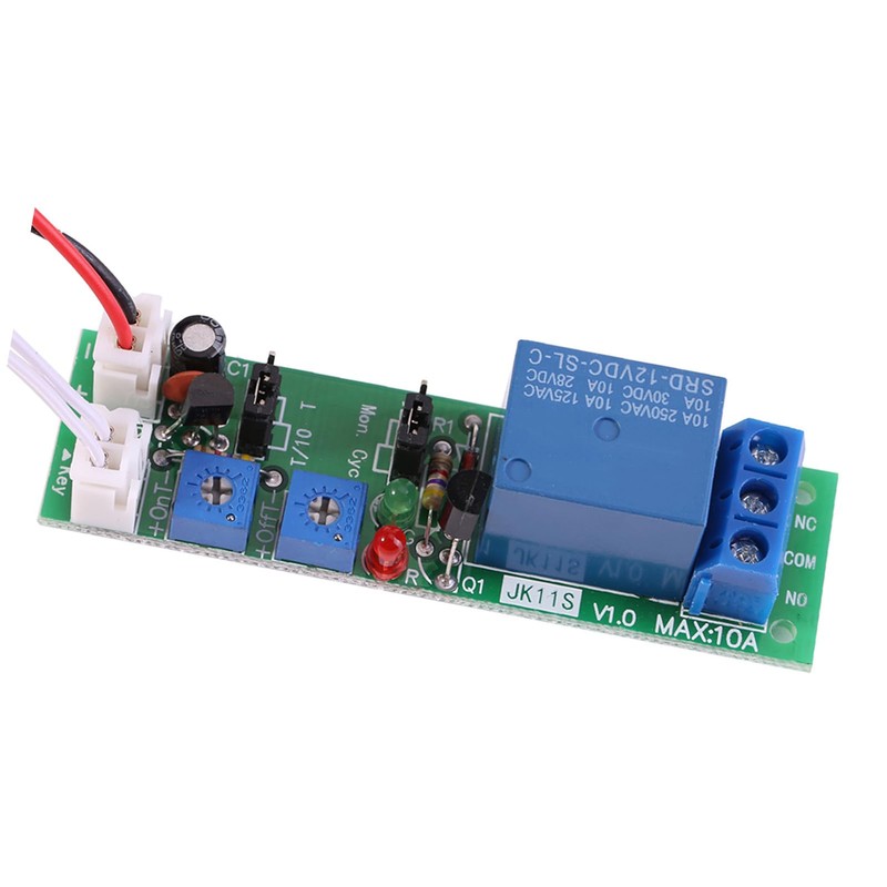 Adjustable Cycle Timer Relay Module, High Precision, Stable and, On/Off