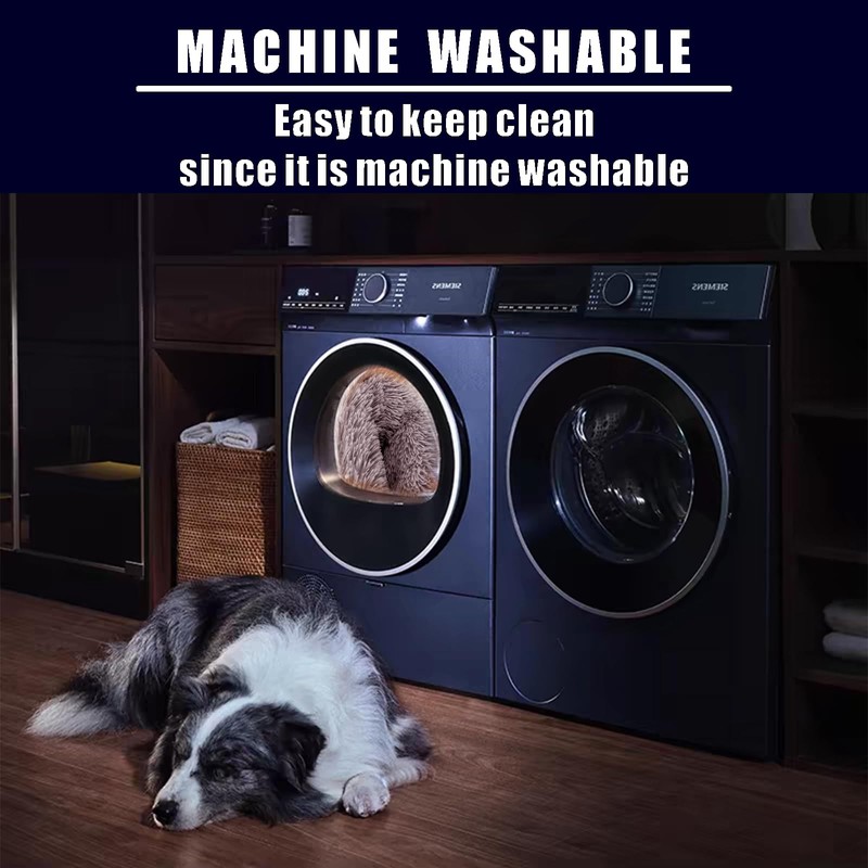 Machine Washable Dog Bed, Deluxe Plush Dog Crate Pad and