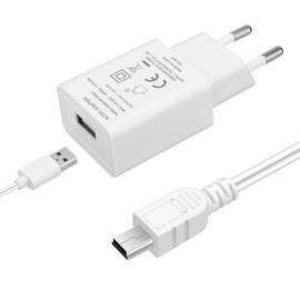MYPIN 5V 1000mA Babyphone Ladegerät Netzteil Ladekabel, Baby Monitor und Elterneinheit Ladegerät, Mini USB Schaltadapter, kompatibel mit verschiedenen Baby Monitor-Modellen, EU-Stecker mit 2,5m Kabel