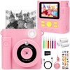 Dhapy Kids Camera Instant Print, 1080P HD Instant Camera, 16x