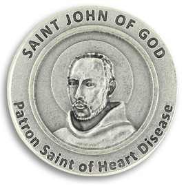 Gifts Catholic, Inc. Saint St. St John of God Prayer Pocket Token Charm Coin 1.2" with Prayer