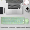 Keyboard Mouse Combo 2.4G Retro Multi Color Mute Cover Wireless
