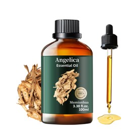 Angelica Root Essential Oil Pure Mumianhua Natural Angelica Oil for Diffuser, Aromatherapy, Skin, Hair, Massage & Candle Making 3.38 Fl Oz