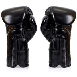 Fairtex BGV14SB Solid Black Muay Thai Boxing Glove - Size: 10 oz