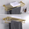 Bathroom Towel Shelf with Holder, Angle Simple SUS304 Stainless Steel