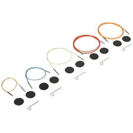 Knitters Pride Interchangeable Color Cord Variety Pack - All 5 Sizes, 16, 20, 24, 32, 40