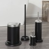 Sealskin Acero Soap Dispenser, Stainless Steel, Black, 9.2 x 10.2