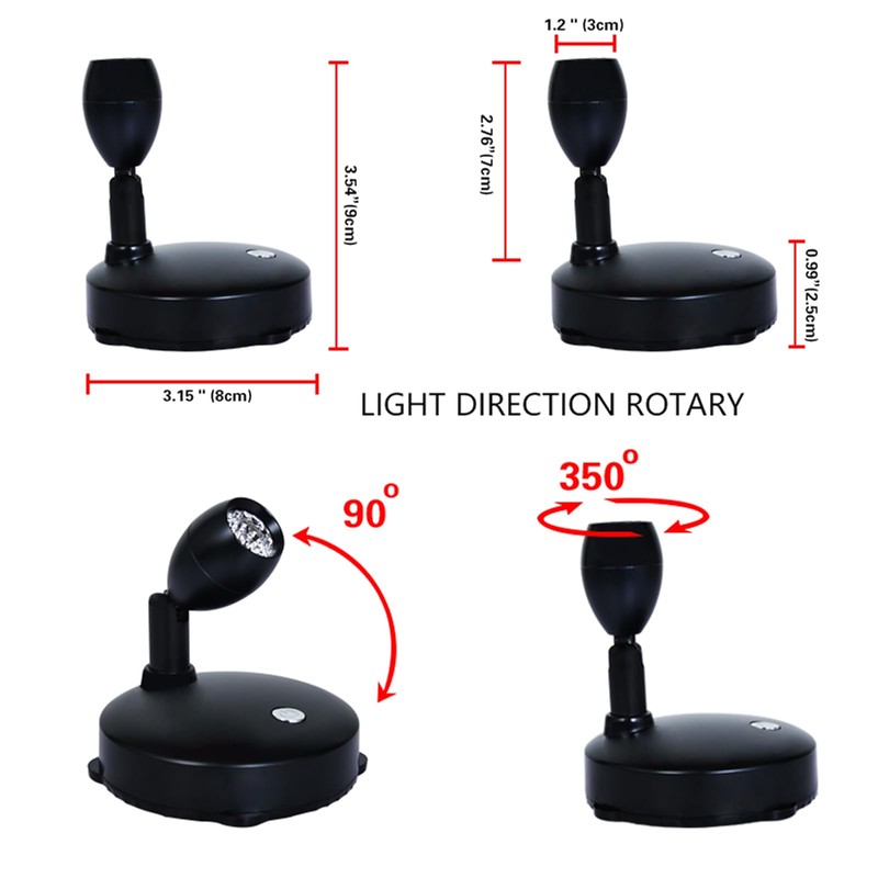 HAMVIDNE LED Spotlight, Battery Powered Picture Lights, Uplighting Indoor, Puck