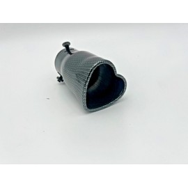 Love Heart Exhaust Tip 80mm Carbon Fiber Stainless Steel Car Straight Tail Pipe