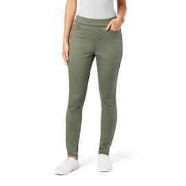 Levi Strauss Signature Gold Women's Totally Shaping Pull-on Skinny Jeans (Available in Plus Size), Cool Sage, 10 Short