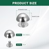 sourcing map 25 Pcs Round Studs Rivets, 10mm Metal Spikes