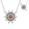 PCTJYFU Sunflower Necklace 925 Sterling Silver Daisy Pendant Flower Jewelry