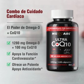 Mvpcare Ultra Ubiquinol Coq10 100mg 120caps Coenzima Q10 Sabor