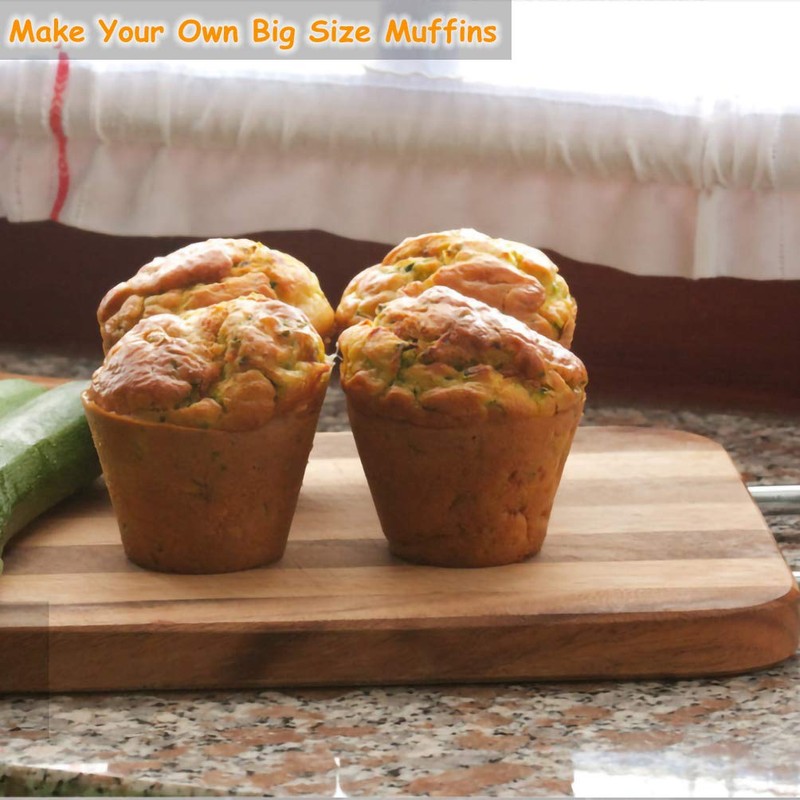 Bongpuda Silicone Large Muffin Pan 2 Pack,6 Cup Large Silicone
