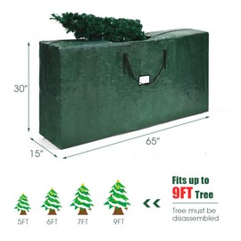 DORTALA Christmas Tree Storage Bag Heavy Duty PE Large Container For 9ft Artificial Tree