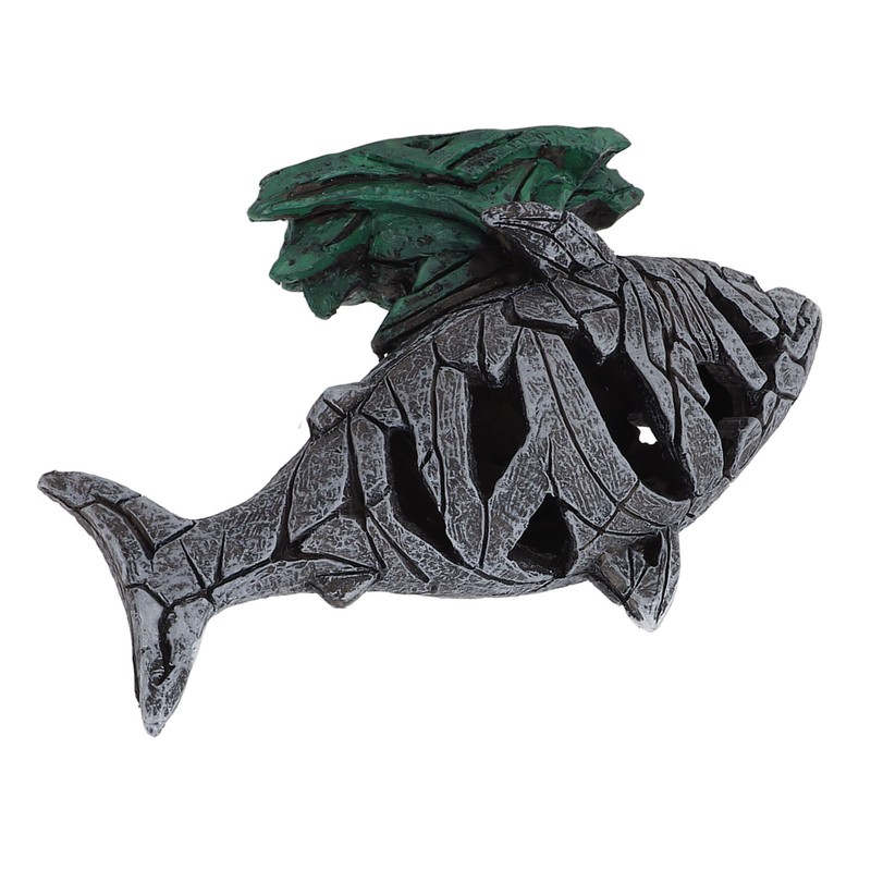 Shark Sculpture Hollowed Waterproof Resin Durable 7.3in Long 4.5in Wide